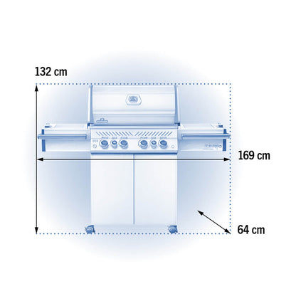 Napoleon Prestige PRO 500 Gas BBQ RSBI PRO500RSIBPSS-3-GB - Free Rotisserie